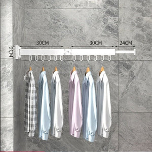 Retractable Cloth Drying Rack – Folding Wall-Mount Hanger