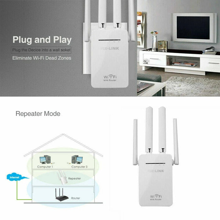 Wireless Network Extender - Strong WiFi Booster for Whole House
