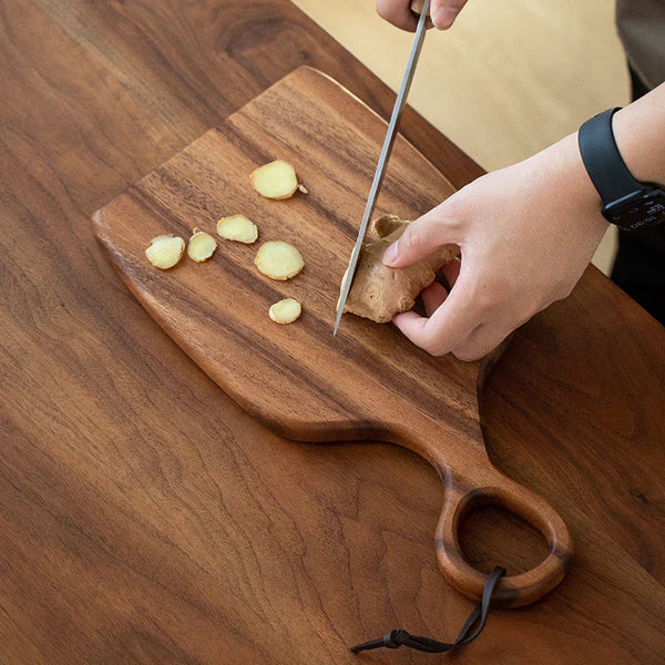 NutriCraft – Luxury Walnut Cutting Board with Double-Sided Functionality for Kitchen and Presentation