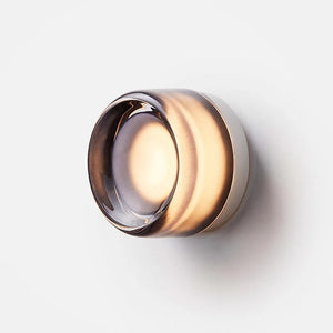 Modern wall light Elegant curved design metal and glass wall sconce