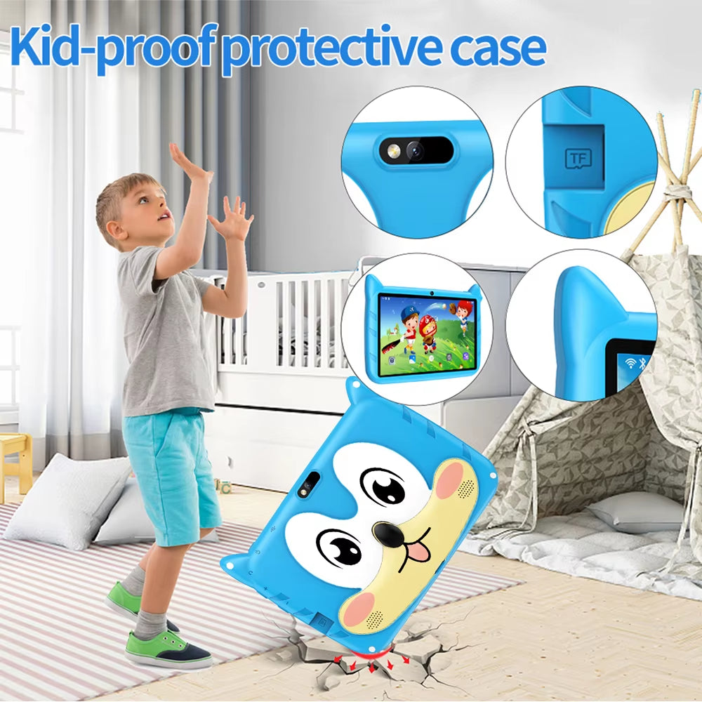 7-Inch Kids Tablet – Android 13, 5G WiFi, 4GB RAM, 64GB Storage – Child-Friendly Learning & Entertainment Device