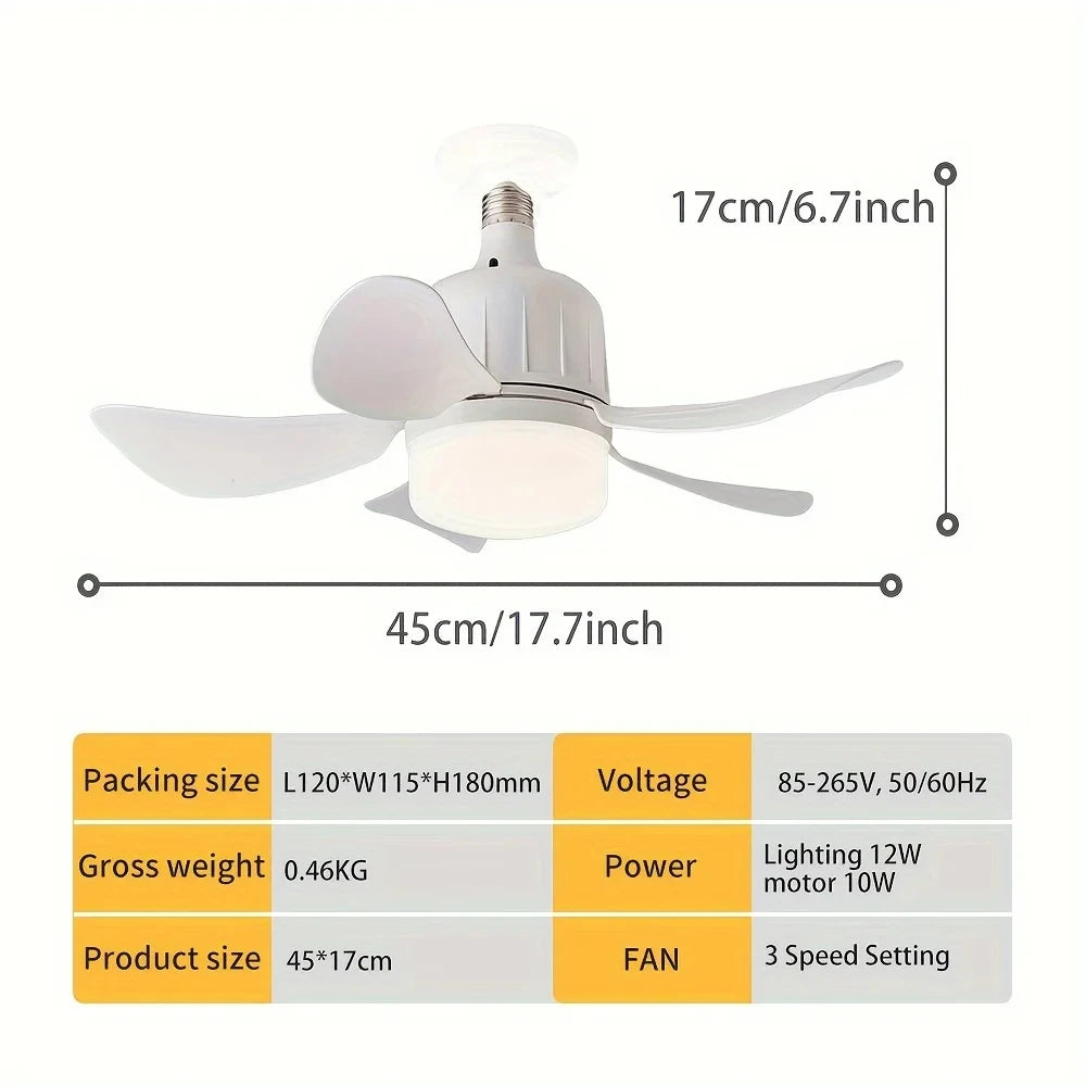 Socket Fan Light with Remote