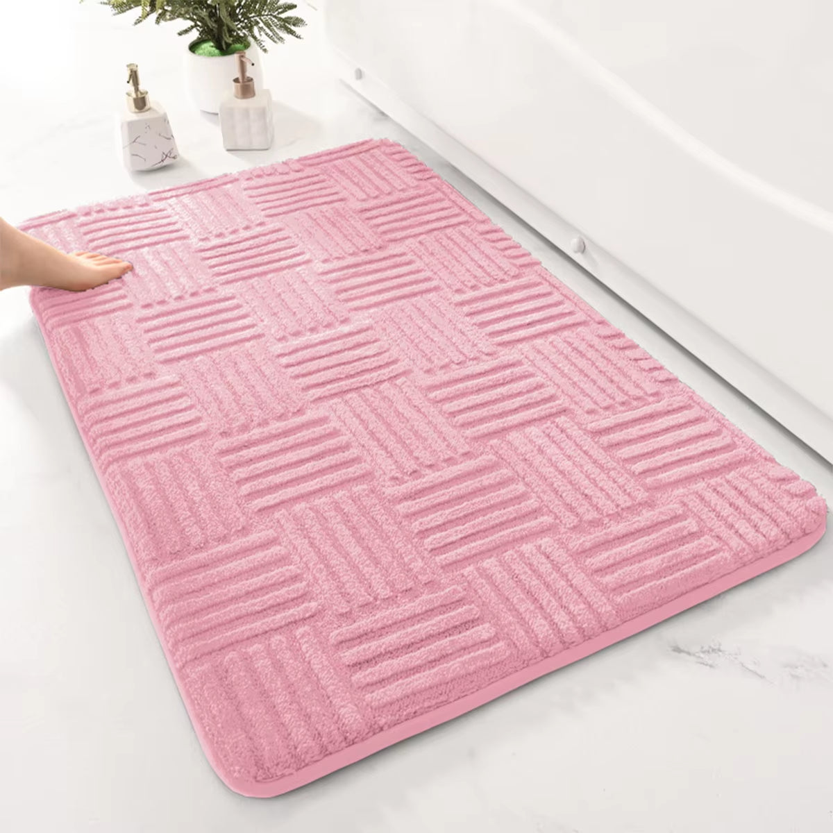 FormaGrid Bath Mat – Sculpted Softness for Everyday Grounding