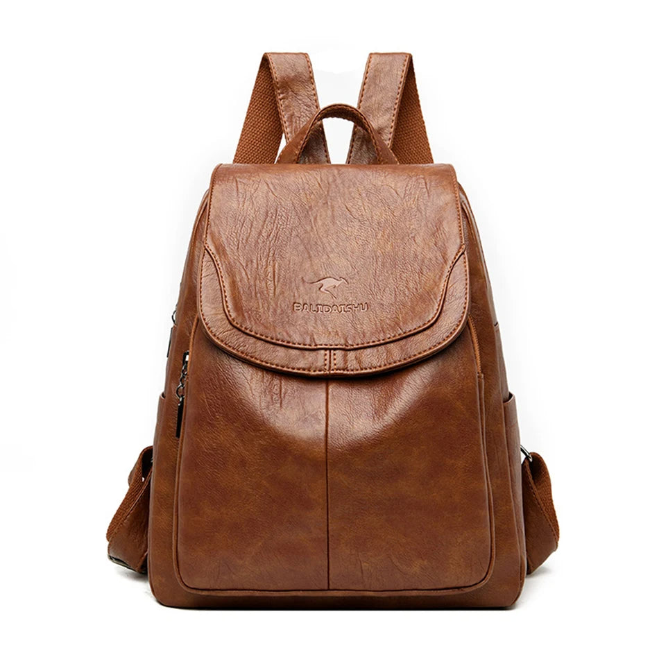 Anti theft Mini Leather Backpack for Women